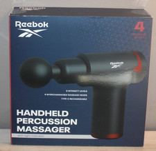 REEBOK HANDHELD PERCUSSION MASSAGER 4 MASSAGE HEADS TYPE C RECHARGEABLE NEW
