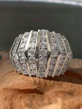 Silver Zirconia Stackable Ring For Women Size 6 7 8 9 10