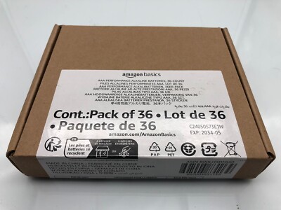 36x Amazon Basics Leistungsstarke AAA-Alkalisch-Batterien 36 Stück Vorteilspack