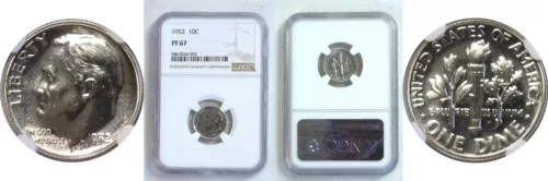 1952 10C Silver Roosevelt Dime Proof NGC PF 67