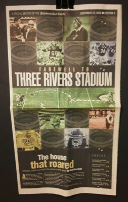 Pittsburgh Steelers Post-Gazette Newspaper Three Rivers Stadium Insert Pitt