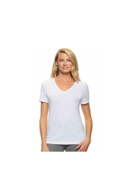 NWoT Felina Women's Cozy Everyday Short Sleeve V-Neck T Shirt Size M $35 2B176