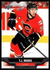 2013-14 Upper Deck #278 T.J. Brodie Calgary Flames Hockey Card