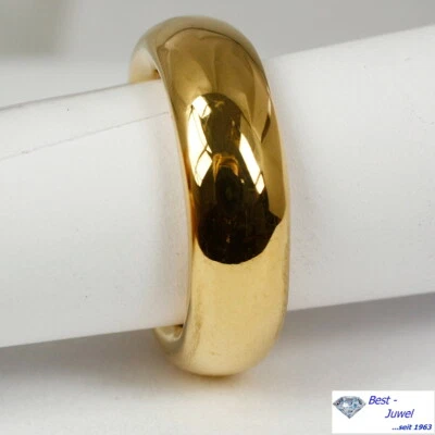 Schwerer Ring, glänzend in 750 Gold 18 Karat, Gewicht: 14,5 Gramm - Bild 1 von 3