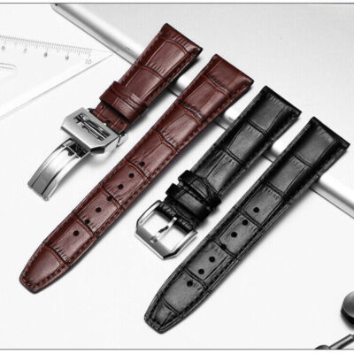 Premium Echtleder Uhrenarmband Herren Alligator Grain Band 20/21/22mm Fit IWC
