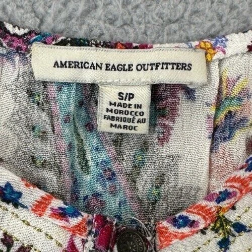 Mameluco American Eagle para mujer pequeño multi cachemira boho sin mangas informal damas Foto 3 de 4