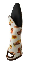 Neoprene Single Oven Mitt Glove Pot Holder Fun Grilling Pattern