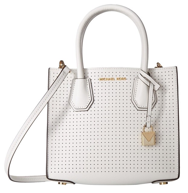 white and grey michael kors bag