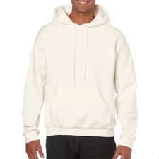 NEW Rudolph Men's Pullover Fleece-Lined Hoodie/Hooded Sweatshirt - Ivory - Large