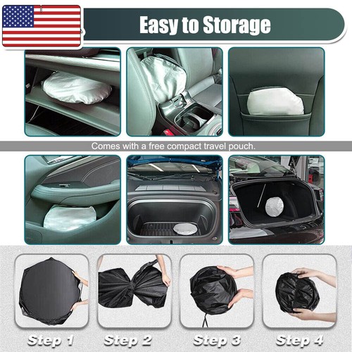 Protector anti-UV parabrisas de coche para ventana delantera trasera bandera de Estados Unidos - Imagen 7 de 9
