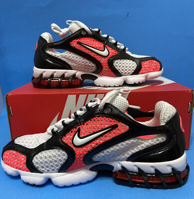 Nike Air Zoom Spiridon Cage 2 White Flash Crimson Black CD3613-101 Womens Sz 10