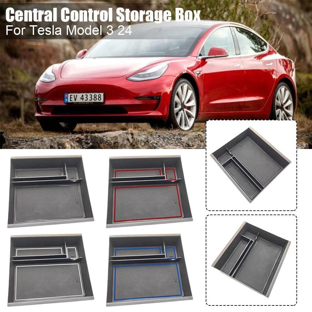 for Tesla Model 3 2024 Console Armrest Storage Box Organizer