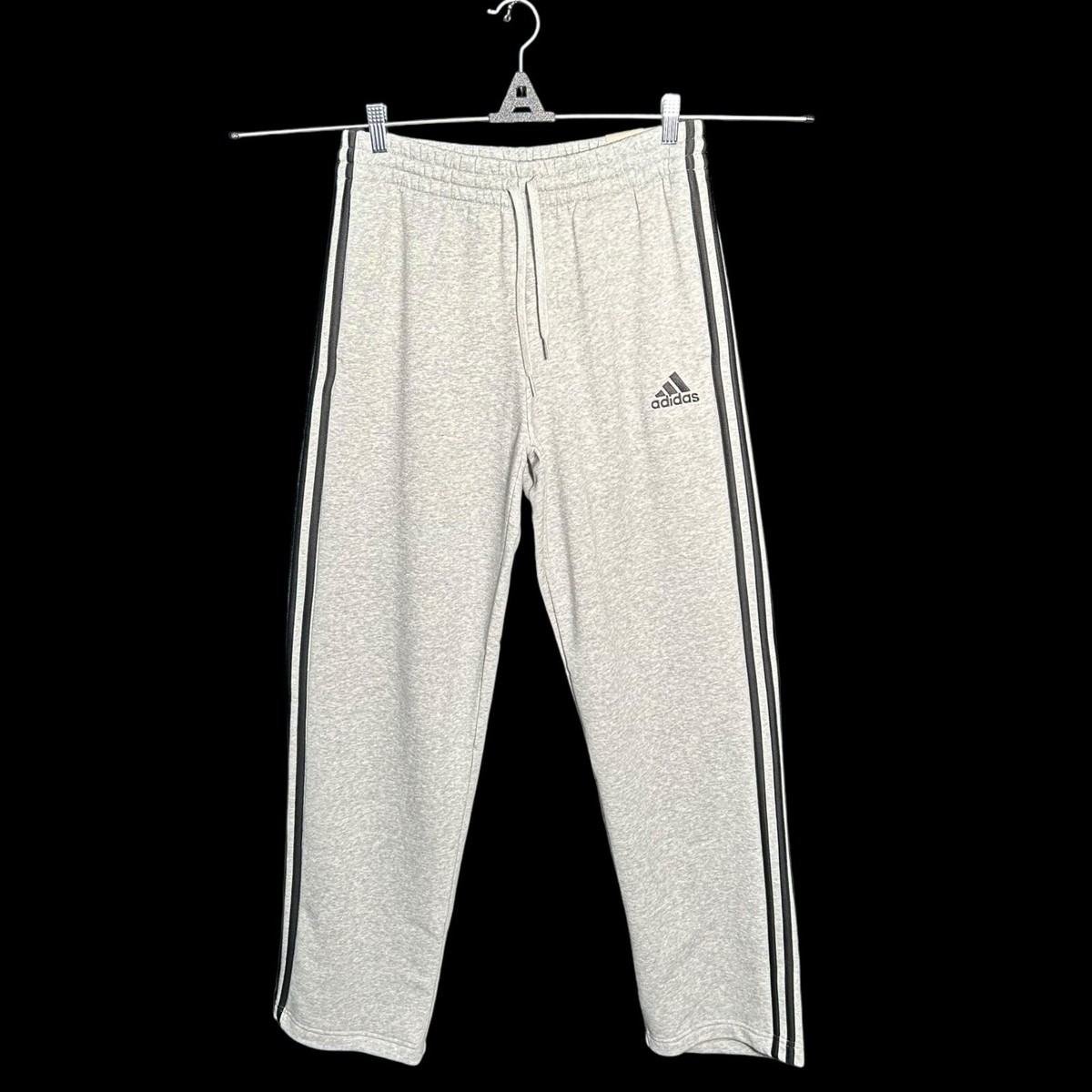 Adidas Men's Fleece 3-Stripe Sweatpants Size M (31X32) Gray