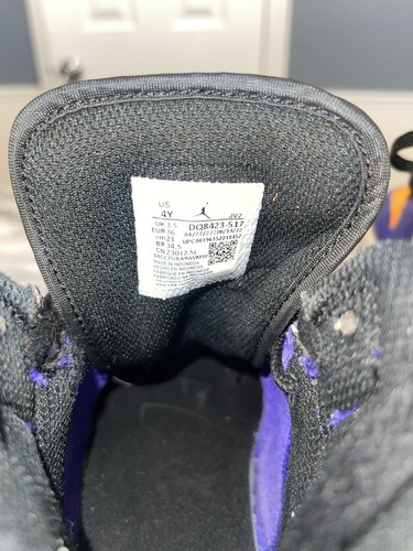 Nike Air Jordan 1 Mid Youth Size 4 LA Lakers Basketball Sneakers Dq8423-517 - Picture 5 of 5