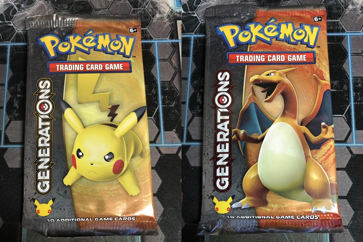 pokemon generations booster pack 未開封　1 Pokemon Cards Generations Booster Pack - Pikachu + Charizard