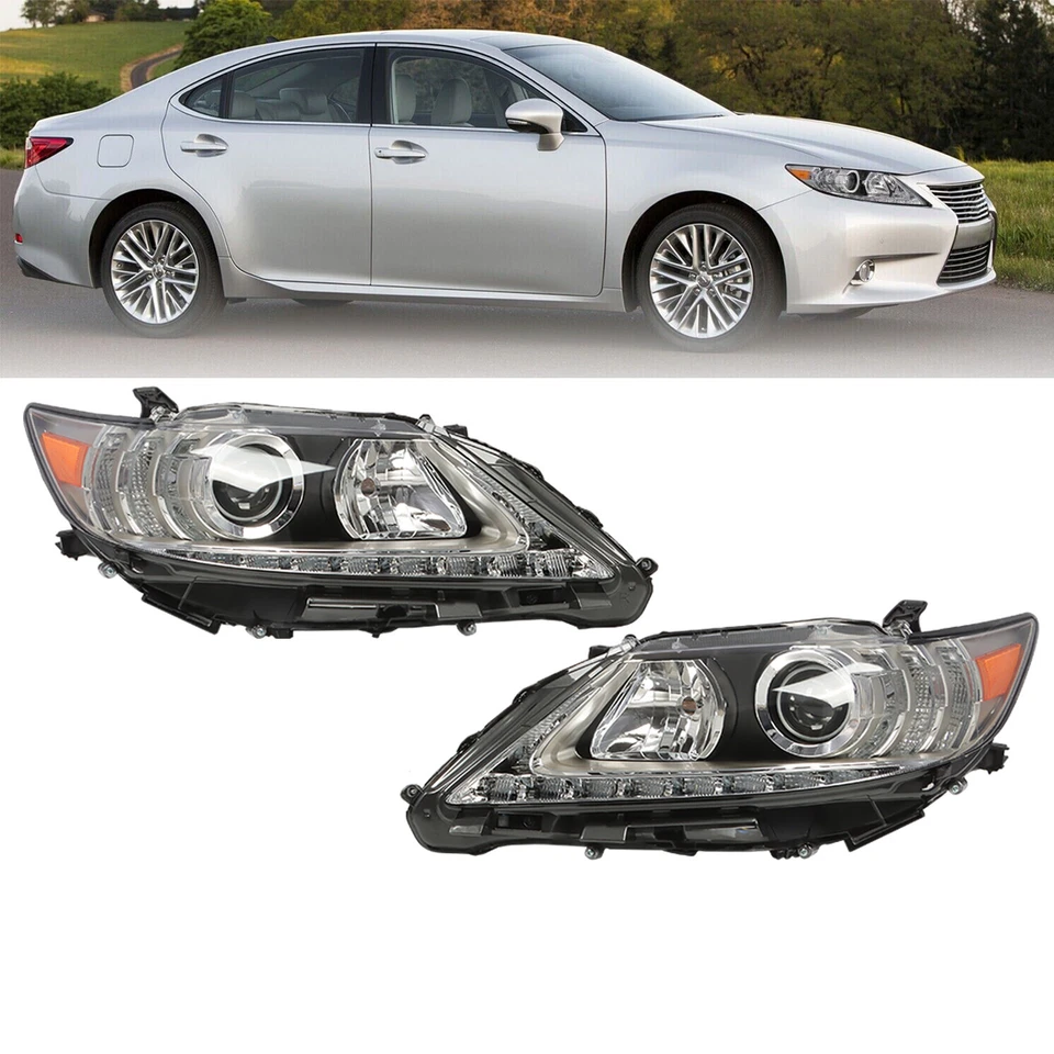 For 2013 2014 2015 Lexus ES350 ES300h Xenon HID Left & Right Headlights Headlamp Foto 3 de 4