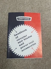 VINTAGE 1971 CRAFTSMAN HANDBOOK OF CIRCULAR SAW BLADES & POWER TOOL ACCESSORIES!