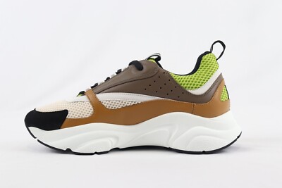 Dior , o1rshd11223 B22 Calf Mesh Sneakers in Brown/Khaki , BNWB 42
