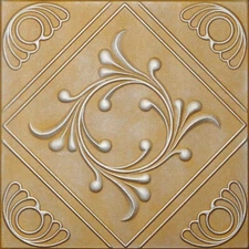 3D Decorative Ceiling Tiles Glue Up R2 Silver Gold Hand Painted Sale!!