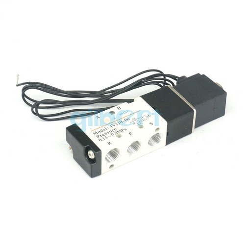4V110-06 12V/24V/110V/220V 1/8" BSPT 2 Positions 5 Ways Pneumatic Solenoid Valve - Picture 8 of 10