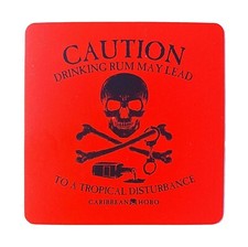 Caribbean Hobo Calcomanía Pegatina Ron Key West Mojitos Tropical Disturbance Calavera
