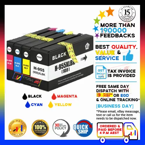 Any NoN-OEM 955XL Ink Cartridge for HP Officejet Pro 7740 8210 8710 8730 8740 - Picture 14 of 15