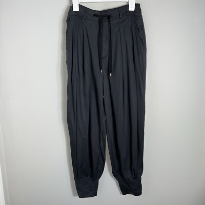Anthropologie Joggers Harem Pants-Black-Loose Fit-Lyocell-Size XS