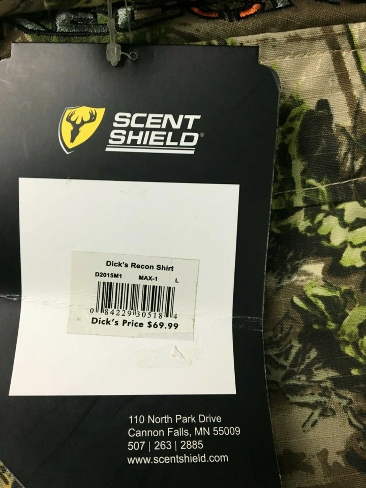 Scent Shield RECON Long Sleeve MAX-1 Hunting Shirt sizes L / M - Image 4 of 4