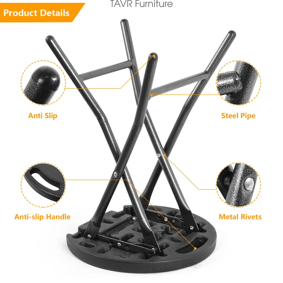 Portable Folding Stools Set of 2,Plastic Foldable Stool ,300lbs Capacity - Image 3 of 4