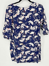 Old Navy Women's 3/4 Length-Sleeve Bird Print Summer Dress, Size Small