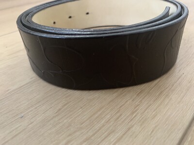 A BATHING APE Bape Gold logo buckle jacquard camo leather
