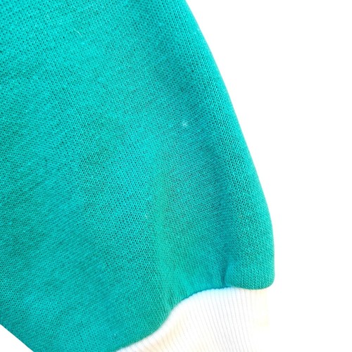 Vintage Playboy Sweatshirt L Teal White Trim 50/50 Cotton Polyester Made In USA - Picture 8 of 16