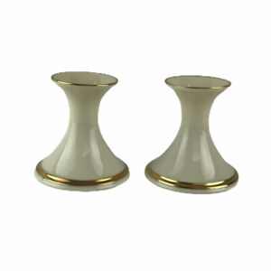Pair of Lenox Candlesticks with 24K Gold Trim 