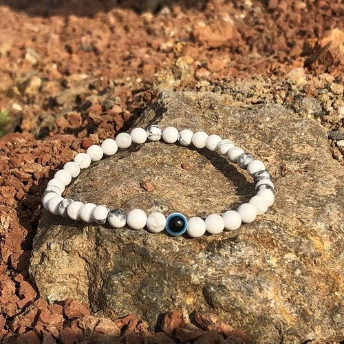 Stainless Steel Blue Evil Eye Bracelet Lucky Turkish Charm Chain Silver Jewelry - Picture 3 of 4