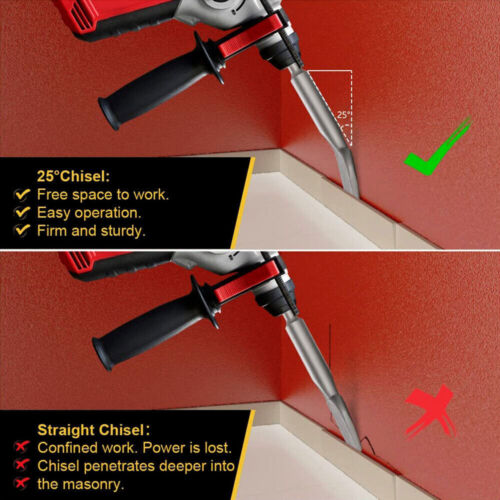 SDS Plus Breitmeißel Flachmeißel 75x165 Meisel Meißel Fliesenmeißel Stemmhammer - Bild 7 von 16