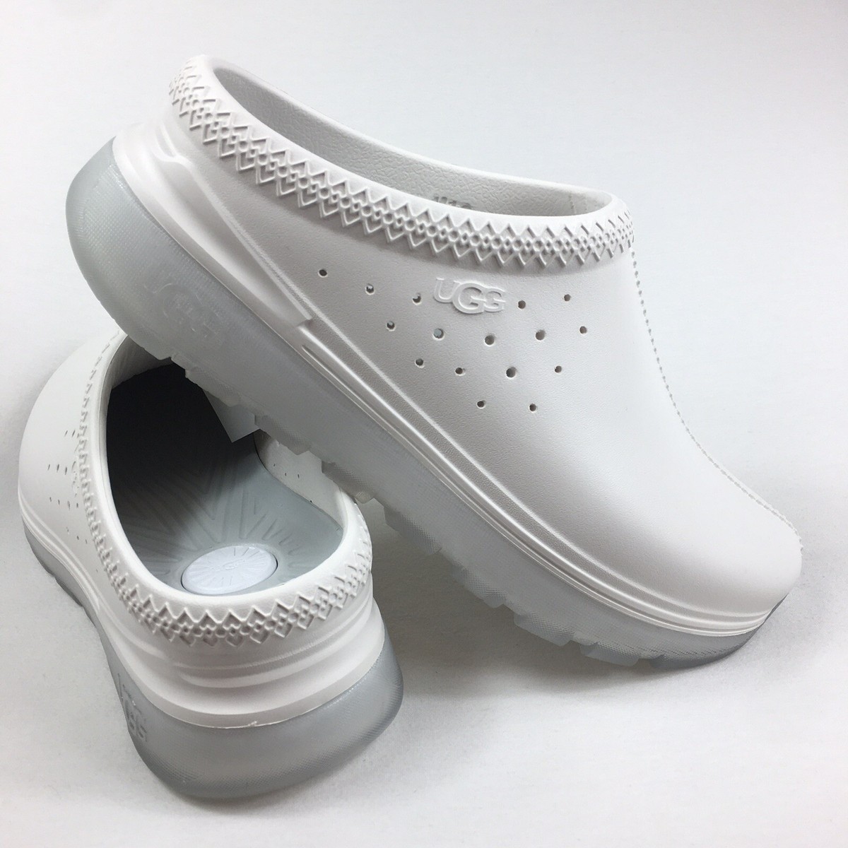 Ugg M Tasman Sport White Mens 8 Unisex Slip On Casual Sandals,White,Clogs,Comfor Ugg M Tasman Sport White Unisex Slip On Sandals Clog Nurse  main image 3