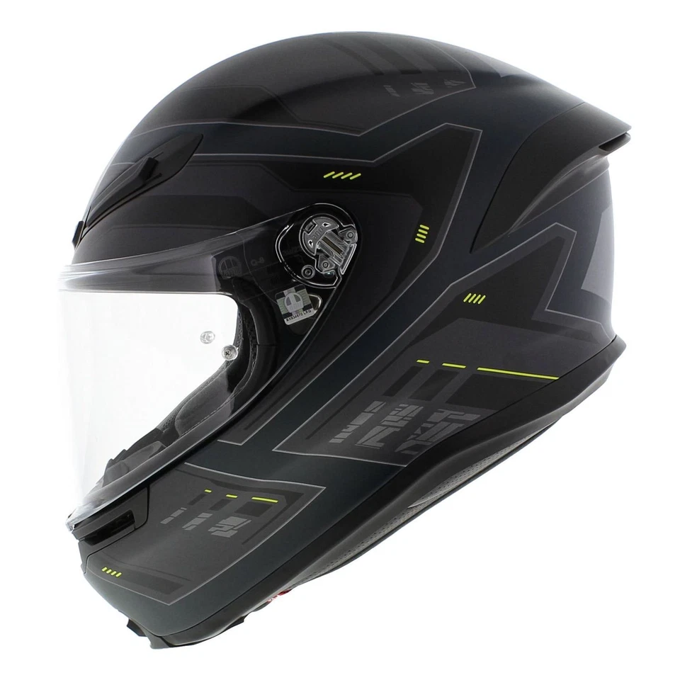 Casque AGV K6 S Enhance gris mat jaune fluo - Photo 3/4