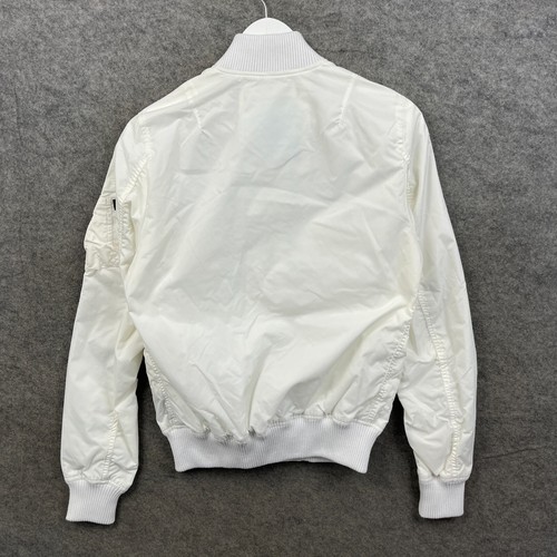 Alpha Industries Jacket Womens Medium White MA1 TT Flight Bomber Military BNWT - Imagen 12 de 14