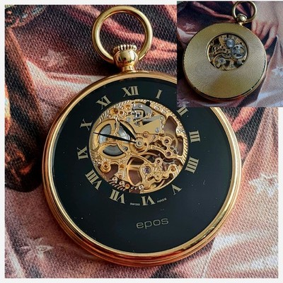 Fancy skeleton EPOS Swiss made Pocket Watch W/O ref4702