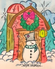 4x6 Print/Postcard Doodle Art With envelope