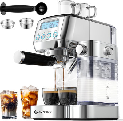 Espresso Machine with Upgraded Automatic Milk Frother, 20 Bar Cappuccino Machine