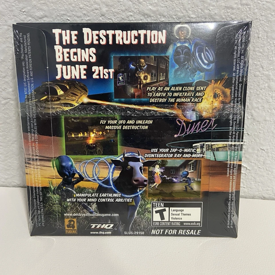 Destroy All Humans Playstation 2 Demo Disc PS2 Brand New Factory Sealed - Image 3 of 4