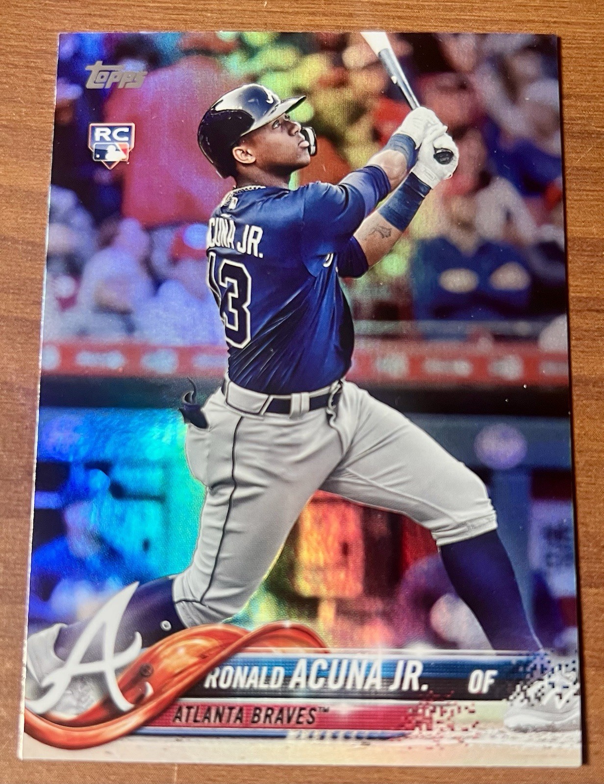 2018 Topps Update Series Ronald Acuna Jr. #US250 Rainbow Foil RC