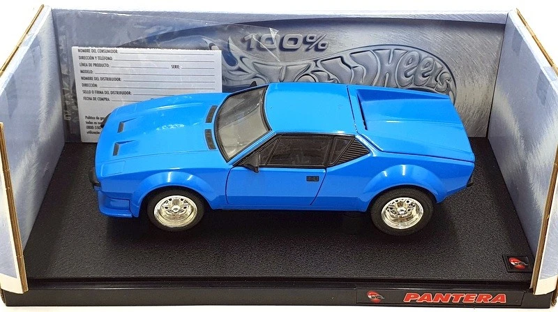 Hot Wheels 1/18 Scale Diecast 50424 - De Tomaso Pantera - Blue - Image 4 of 4