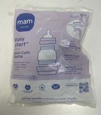 MAM Easy Start Anti-Colic Bottles 4.5 oz Extra Slow and Bonus MAM Pacifier 6m