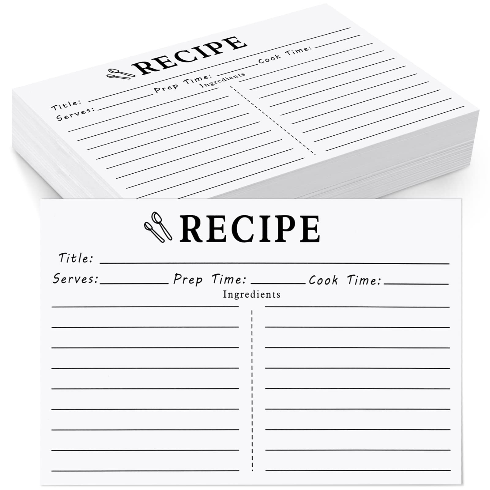 70 Count Recipe Cards Recipe Cards 4x6 White 4x6 Recipe Cards Double Sided Blank