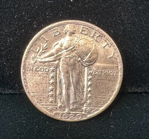 * 1929-D NEAR FH -CHOICE-STANDING LIBERTY QUARTER * FROM COLLECTION