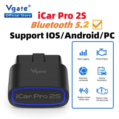 New Vgate iCar Pro 2S ELM327 Bluetooth 5.2 for Android/IOS/PC OBD2 Car Diagnosti