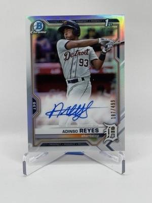 ADINSO REYES 2021 BOWMAN CHROME 1ST AUTOGRAPH AUTO 187/499 MLB
