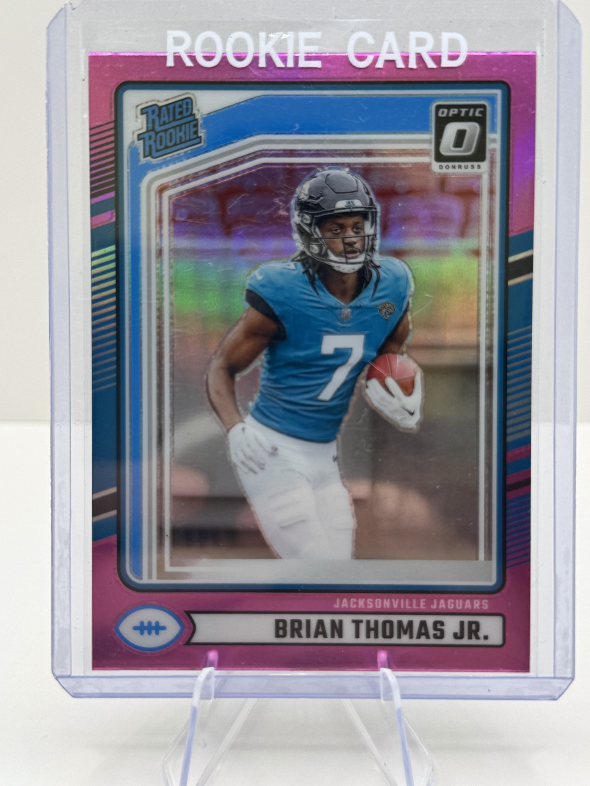 2024 Panini Donruss Rated Rookie Brian Thomas Jr. #313 Optic Preview Pink Prizm 